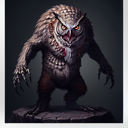 00034-3528174829-Portrait of a Undead, Zombie, skeletal Owlbear standing atop bones_70, Volumetric lighting, concept art, brush stroke style, art.png